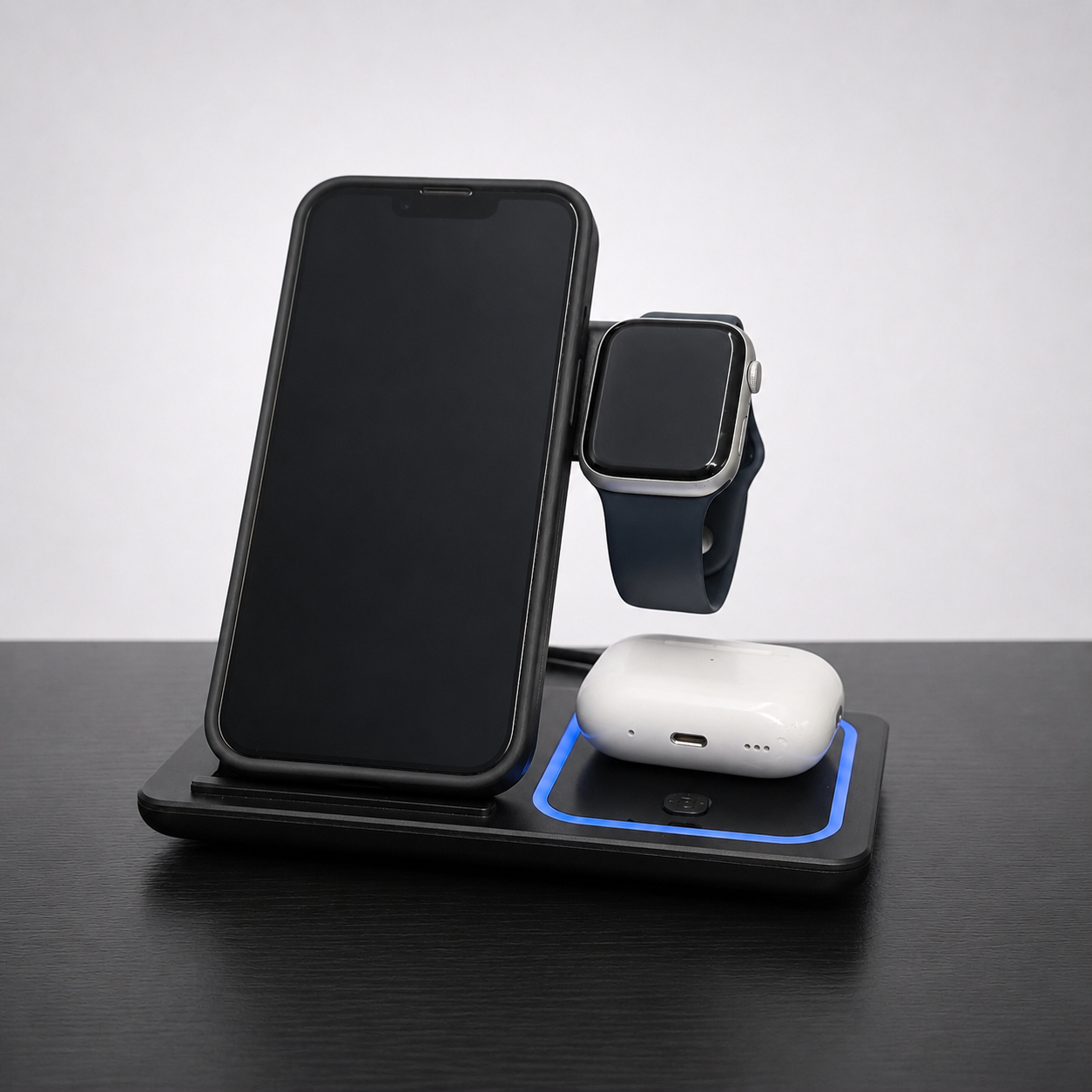 Halo 3-in-1 foldable charging pad by Arkaneia, hero product photo