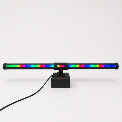 Aurora monitor light bar with RGB backlight by Arkaneia, hero product photo